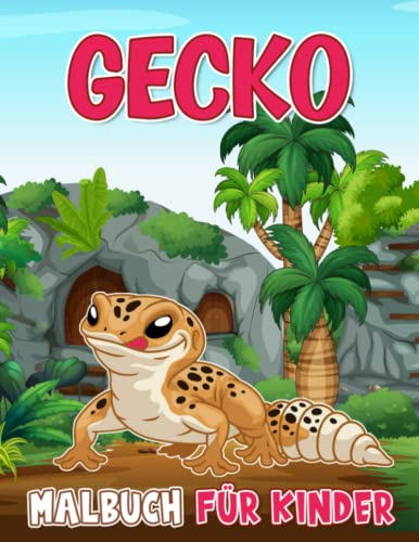 Gecko Malbuch Für Kinder: Bleiben Sie Ruhig und Farbe auf Malbuch mit Gecko, Chamäleon, Leguan Eidechsen Design | Für Kinder, Jungen | Gag-Geschenke | White Elephants Geschenke