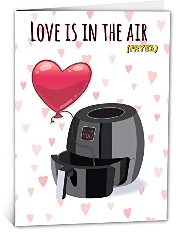 Funny Air Fryer Card for 2024 - Hilarious Birthday or Anniversary for Boyfriend, Husband, Girlfriend, Wife, Partner, Fiance