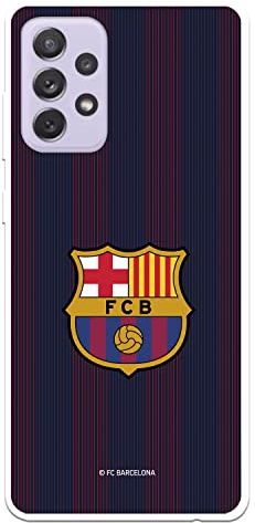 Schutzhülle für Samsung Galaxy A72 5G FC Barcelona, gestreift, flexibel, Silikonhülle, offizielles FC Barcelona Lizenzprodukt