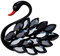 GFM® Brosche Schwan mit Kristall und Strass - Weihnachten, Geburtstag, Muttertag (BRCH-SWAN-A), S, Metall, Kristall