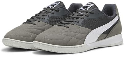 PUMA Unisex King TOP IT Soccer Shoe, Shadow Gray White-Glacial Gray, 46 EU