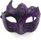Seglory Venezianische Masken, Maskerade Maske Venezianischen Cosplay Fasching Verkleidung Maskenball Venedig Karneval Mottoparty Kostüm Maske für Herren und Damen (Schwarz Violett)