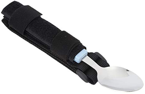 ANKROYU Utensilios Adaptables, Cuchara Para Ayuda Para Comer, Cuchara Para El Cuidado De Ancianos, Cuchara Para Comer Para Pacientes Discapacitados Con Artritis, Utensilio Con Correa Auxiliar