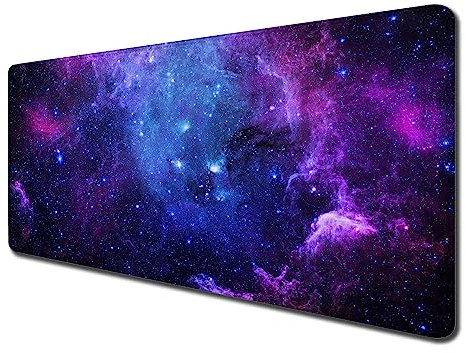 Sous-Main de Bureau et Tapis de Souris Avec Base Antidérapante - Motif Personnalisé Galaxie - Pour Ordinateur Portable, Bureau et Maison - 80 x 40 cm
