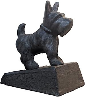 Scotty Dog Cast Iron Metal Vintage Doorstopper Heavy Door Wedge Shabby Chic Stopper Animal Statue DoorStops