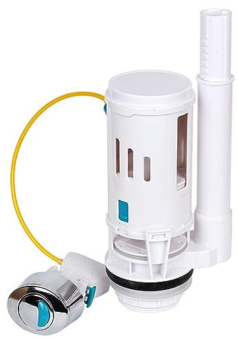 Toilet Cistern Dual Flush Valve Push Button Fits All Push Button Toilets All 2 and 1.5 inch Flush Replacement Valve with Wire