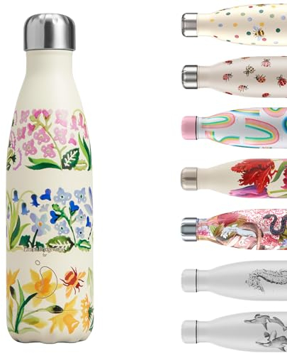 Chilly's Water Bottle - Stainless Steel and Reusable - Leak Proof, Sweat Free - Wildflower Walks, 500ml