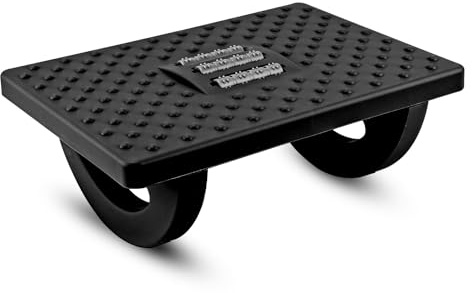 Rocking Foot Rest Under Desk, Ergonomic Foot Stool Under Desk with Massage Rollers Non-Skidding Detachable Footrest for Office Home Travel