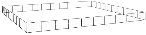 GuyAna Hundezwinger Schwarz 90 m² Stahl KatzenkäFig Outdoor Camping Zaun FüR Hunde