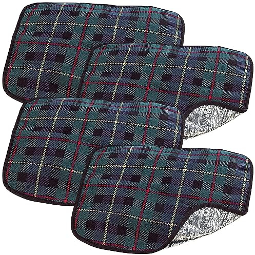 infactory Thermokissen: 4er-Set alubeschichtetes Sitzkissen mit Kälte-Isolierung (Isolierkissen, Isokissen, Picknickdecke)