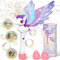 Dolanus Baguettes à bulles pour enfants de 3 à 8 ans : baguette licorne de princesse, jouet pour petite fille de 3, 4, 5, 6, 7, 8 ans