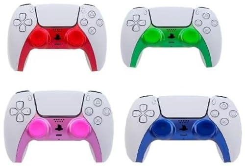 IMP DualSense Controller-Styling-Kit (4 Stück) – Frontplattengehäuse und Daumengriffe (blau/grün/rosa/rot), 4 Stück/PS5
