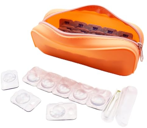 VORDRASSIL Contact Lens Case, Daily Contact Lens Organizer, Clear Plastic Box for All Brands, Holds 70 Lenses