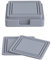Lamondre Coasters Drink Coasters Set of 6 Non Slip Silicone Pad Mat, Coasters for Drinks Coffee Beer Mats Home and Bar - Square Gray