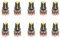 Casstad 10 Stück 100 K Ohm 3 Terminals Linear Taper Rotary Audio B Typ Potentiometer Pot
