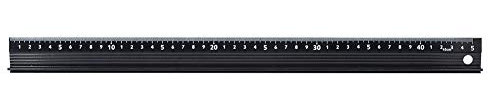 Msiud Schneidelineal, L-Typ Linienlineal aus Aluminiumlegierung Lineal Metall Messlineal Messung Hohe Griffleiste Rutschsicher Messwerkzeug für Die Messschreinerei Hardware Zubehör 45cm