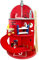 Teamson Kids Wooden Fire Station with 25-Piece Figurines Set, Red