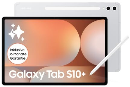 Samsung Galaxy Tab S10+ AI Tablet Android, 12 GB de RAM, 256 GB de Memoria, Pantalla AMOLED, Revestimiento antirreflectante, Incluye S Pen, WiFi, Platinum Silver