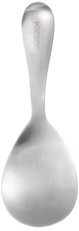 sourcing map Stainless Steel Rice Paddle Non-Stick Rice Spoon Metal Rice Serving Spoon Kitchen Utensils Rice Spatula for Home Restaurant, Silver