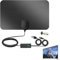 Indoor TV Aerial, TV Antenna Digital Aerial with 280+ Miles Range Ultra High Definition 4K Antenna for Freeview TV Includes Signal Booster & 16.4FT Coax Cable Supports All TV Formats Easy Installation