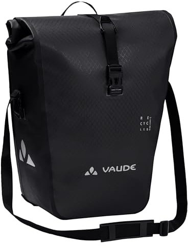 VAUDE Fahrradtasche für Gepäckträger Aqua Back Single 1 x 24 L in all black, Hinterradtasche wasserdicht, Fahrrad Gepäckträgertasche hinten, einfache Befestigung – Made in Germany