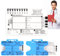 ECG 7 Step Ruler, Portable ECG Assessment Tool ECG/EKG 7 Step Ruler Card for ECG/EKG Interpretation ECG Ruler Plastic Ruler Measuring Tool ECG EKG Card Ruler ECG Reference Guide with Protect Sheath