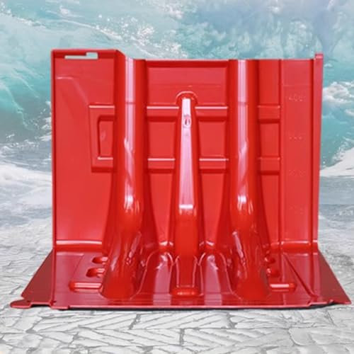 OLSKFUH Hochwasserschutzbarriere, Hochwasserschutz Hochwasserbarriere Abs-Kunststoff Garage Lager Brandschutz Abnehmbare L-Förmige wasserdichte Wände,Red-4pcs