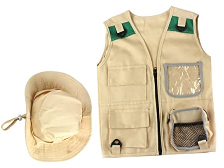 Toyvian 1satz Entdecker-kostümset Für Junge Mädchen Atmungsaktive Weste Und Hut Für Outdoor-Abenteuer Für Rollenspiele Und Aktivitäten Im Freien Leicht Und Komfortabel