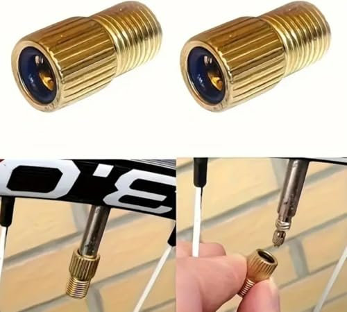2 Stück Fahrrad Ventil Adapter von DV SV auf Autoventil - Kfz Pumpe AV Ventiladapter