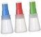 VALICLUD 3Piezas Botella de Aceite de Silicona con Cepillo de Dosificador para Cocina Diseño Transparente y Tapa