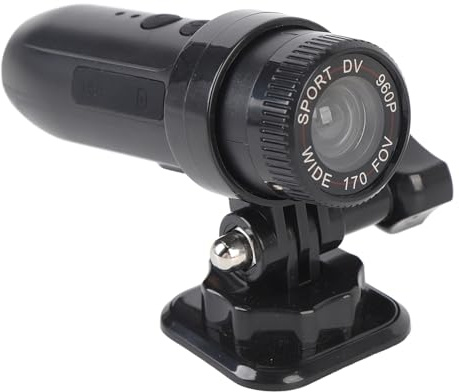 Dpofirs 170 ° Sport DV Weitwinkelhelmkamera, 1280 X 960 HD Sports Mountain Bike Bike Motorrad Helm Videokamera, Kompakt für das Fahrradwanderung 450mAh Batterie