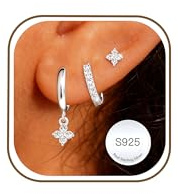 AVOTTO 3 Paar Ohrringe Ohrstecker Silber für Damen Schmuck Geschenk | Ohrringe Silber für Damen Schmuck Geschenk Silber Silver Earrings