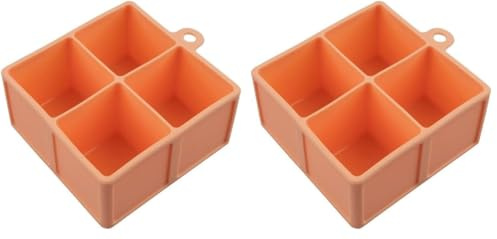 Fackelmann Eiswürfelform aus Silikon - Silikonform für Eiswürfel, 9,5 x 4,5 x 4,4 cm (Packung mit 2)