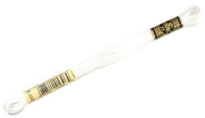 DMC 6-Strand Embroidery Cotton Floss, White, Pack of 12