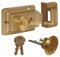 NIGHT LATCH FRONT DOOR LOCK AND 3 KEYS 60MM BACKSET/ CYLINDER SET