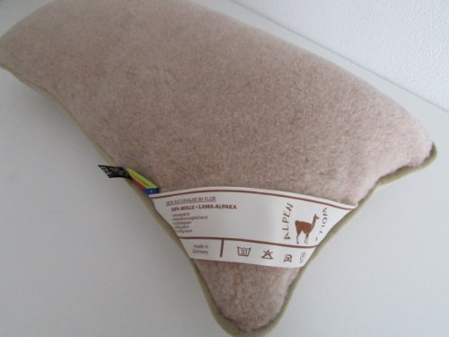 Kopfkissen Alpaca Wolle und Merinowolle Größe: 40x80, Füllung 100% Hohlfaserkugeln von Sandler AG 850g.