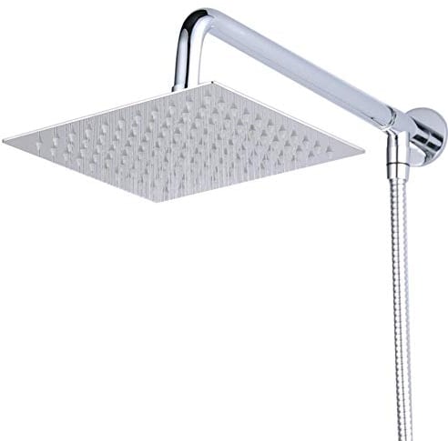 Hiendure®8 inch Quadratische Luxus Regendusche Einbauduschköpfe Edelstahl Duschkopf aus Edelstahl SpiegeleffektHochglänzend