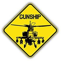 Aufkleber/Sticker Gunship Apache Kampfhubschrauber US Army 7x7cm A1706