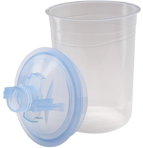 3M PPS (Original Series) Paint Spray Gun Cup Lids and Liners Kit, 16314, Mini, 6 oz, 125-micron Filter, Use w/Paint Gun for Cars, Furniture, Home, 50 Disposable Lids, 20 Sealing Plugs, Factory