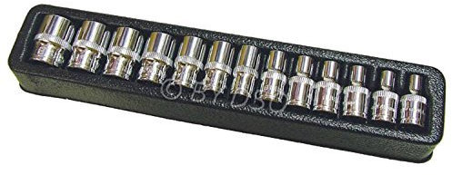 US Pro Professional 13 Piece 1/4 Drive Single Hex Socket Set 4-14mm B2077