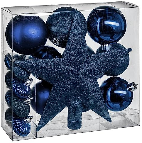 FEERIC CHRISTMAS Kit Albero di Natale Colorama de Noël da 18 pezzi in blu Notte