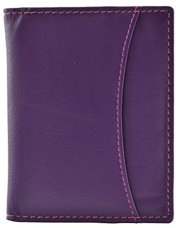Mala Leather Odyssey Oyster & ID Holder 555-14 (Purple)