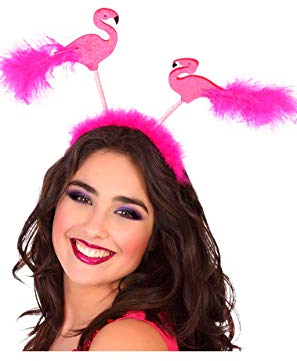 Atosa 58944 Flamingo Haarreif mit Flamingos, Rosa, Unisex – Erwachsene