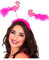 Atosa 58944 Flamingo Haarreif mit Flamingos, Rosa, Unisex – Erwachsene