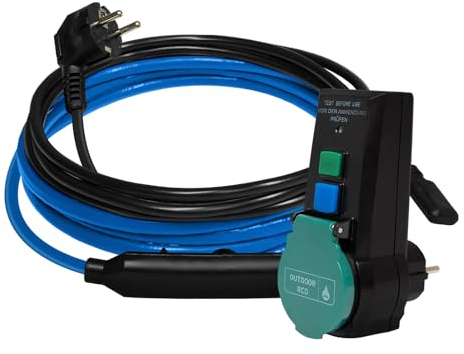 48m icefree System for Pipe Tubes Water containers + Personenschutz-Schalter + Circuit Breaker Socket