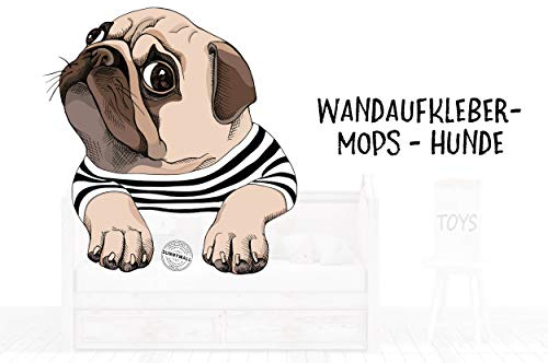 Sunnywall Wandtattoo Aufkleber Mops Matrose