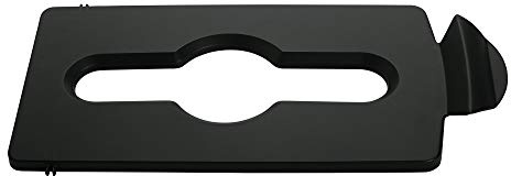 Rubbermaid Commercial Products Slim Jim Recycling Station Black Mixed Recycling Lid 2007895