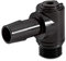 Mishimoto MMFT-M16-10SBK 90° Banjo Swivel M16 x 1,5 1/2 Zoll Widerhaken-Armatur, schwarz