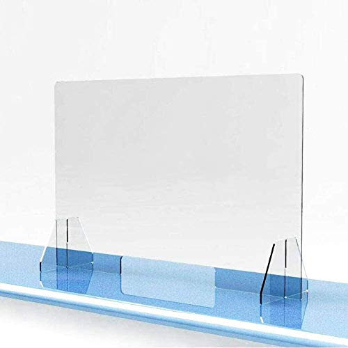 LJJ Tragbarer Stellwand Paravent, persönlicher Schutz, Anti-Spray-Schreibtisch-Trennwand, Tisch-Trennwand, transparente Acryl-Barriere für Restaurants, Geschäftsfenster