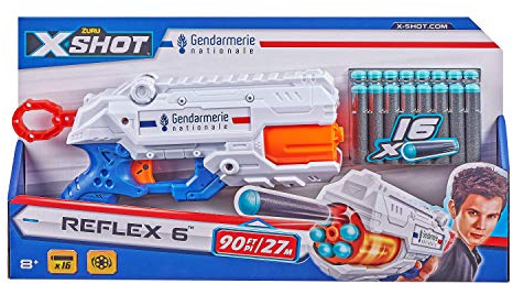 ZURU - Pistole XSHOT Gendarmerie, 36433-B, Drehzylinder, 6 Schuss - 16 Pfeile